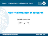 [thumbnail of Use of biomarkers in research]