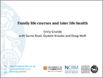 [thumbnail of Family life courses and later life health]