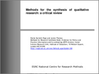 [thumbnail of 0109 Qualitative synthesis methods paper NCRM.pdf]
