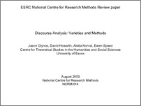 [thumbnail of Methods review paper: Discourse Analysis]